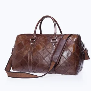 Men's Luggage Travel Bags Genuine Leather