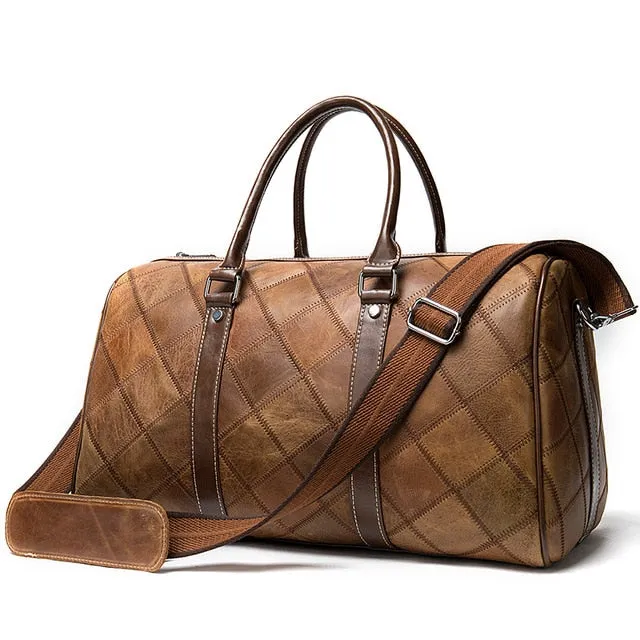 Men's Luggage Travel Bags Genuine Leather
