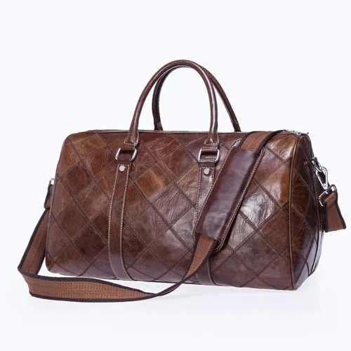 Men's Luggage Travel Bags Genuine Leather