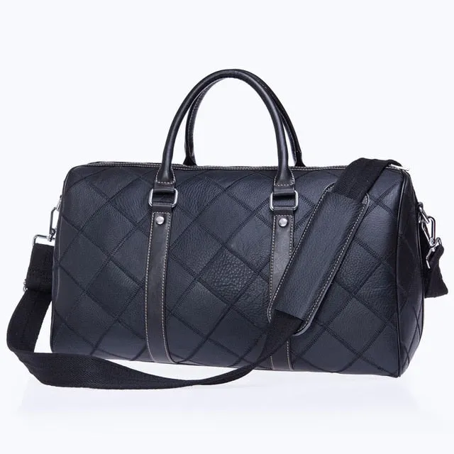Men's Luggage Travel Bags Genuine Leather