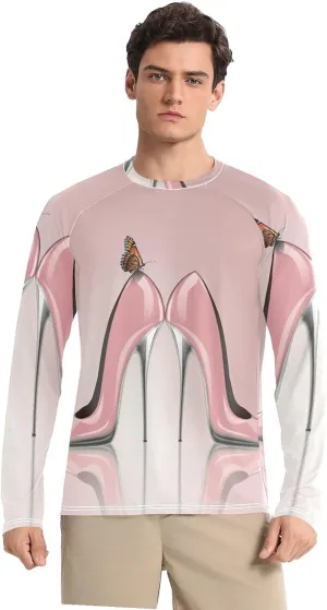 Men's Rash Guard Shirts, UPF 50  Long Sleeve Swimsuit Top Bathing Suit S-XXL