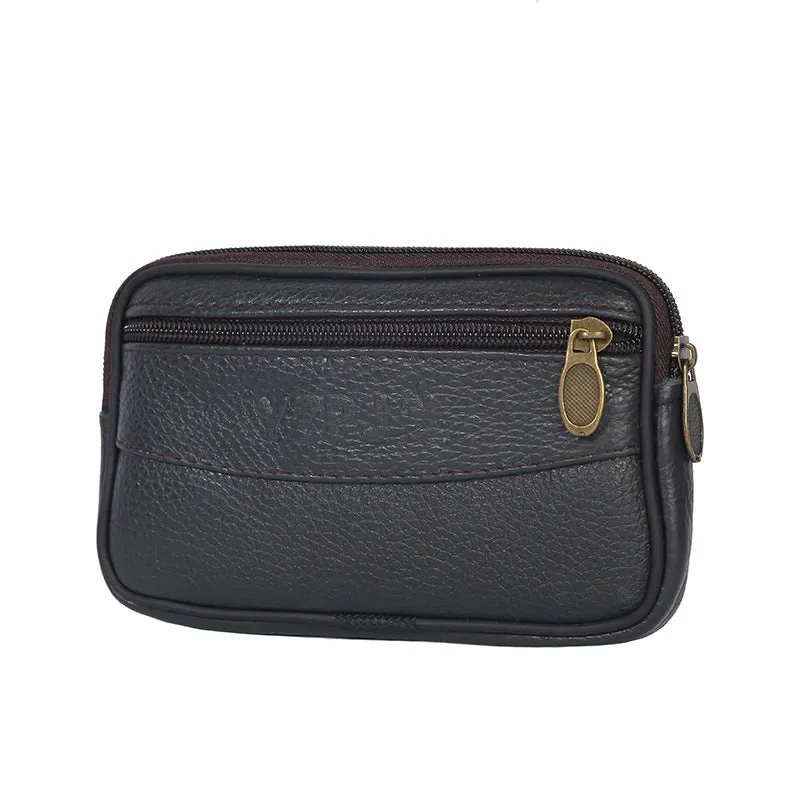Men's Slouchy Waterproof Cell Cowhide Change Bags