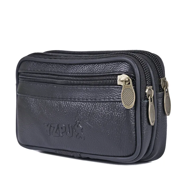 Men's Slouchy Waterproof Cell Cowhide Change Bags