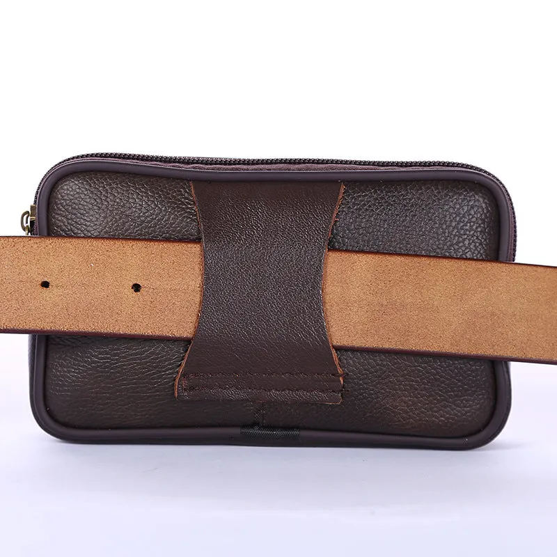 Men's Slouchy Waterproof Cell Cowhide Change Bags
