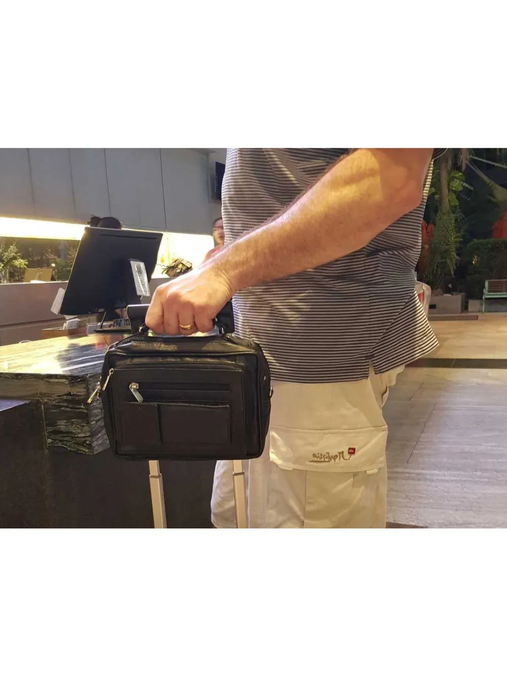 Men's Soft Leather Utility Travel Organiser Man's Shoulder Bag RL521