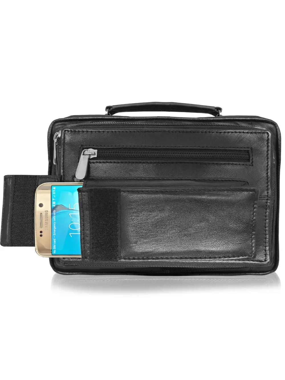 Men's Soft Leather Utility Travel Organiser Man's Shoulder Bag RL521