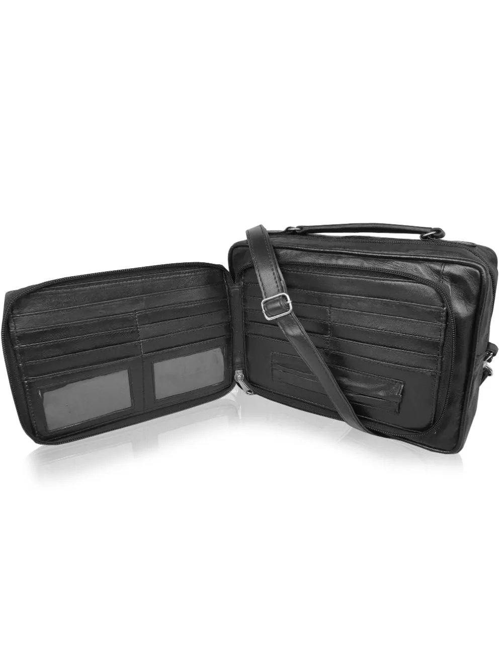 Men's Soft Leather Utility Travel Organiser Man's Shoulder Bag RL521