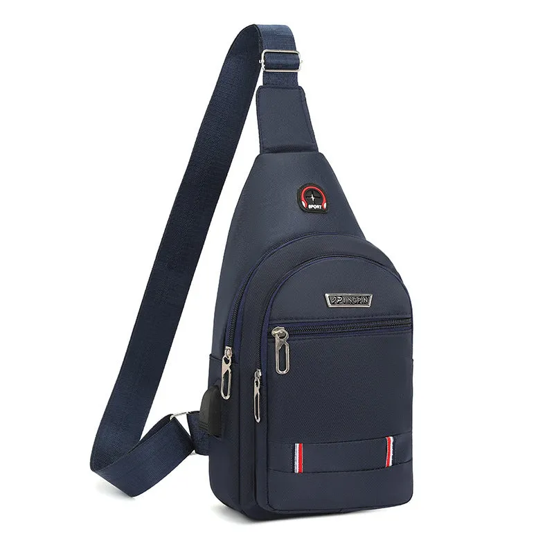 Men's Trendy Oxford Cloth Fashion Simple Portable Men's Chest Bags