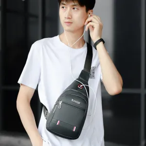 Men's Trendy Oxford Cloth Fashion Simple Portable Men's Chest Bags