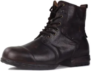 Men's Vintage Brown Retro Chukka Boots Lace-up Motorcycle Casual Leather Dress Ankle Boot for Men Fashion CD-6015-6-Vintage-R