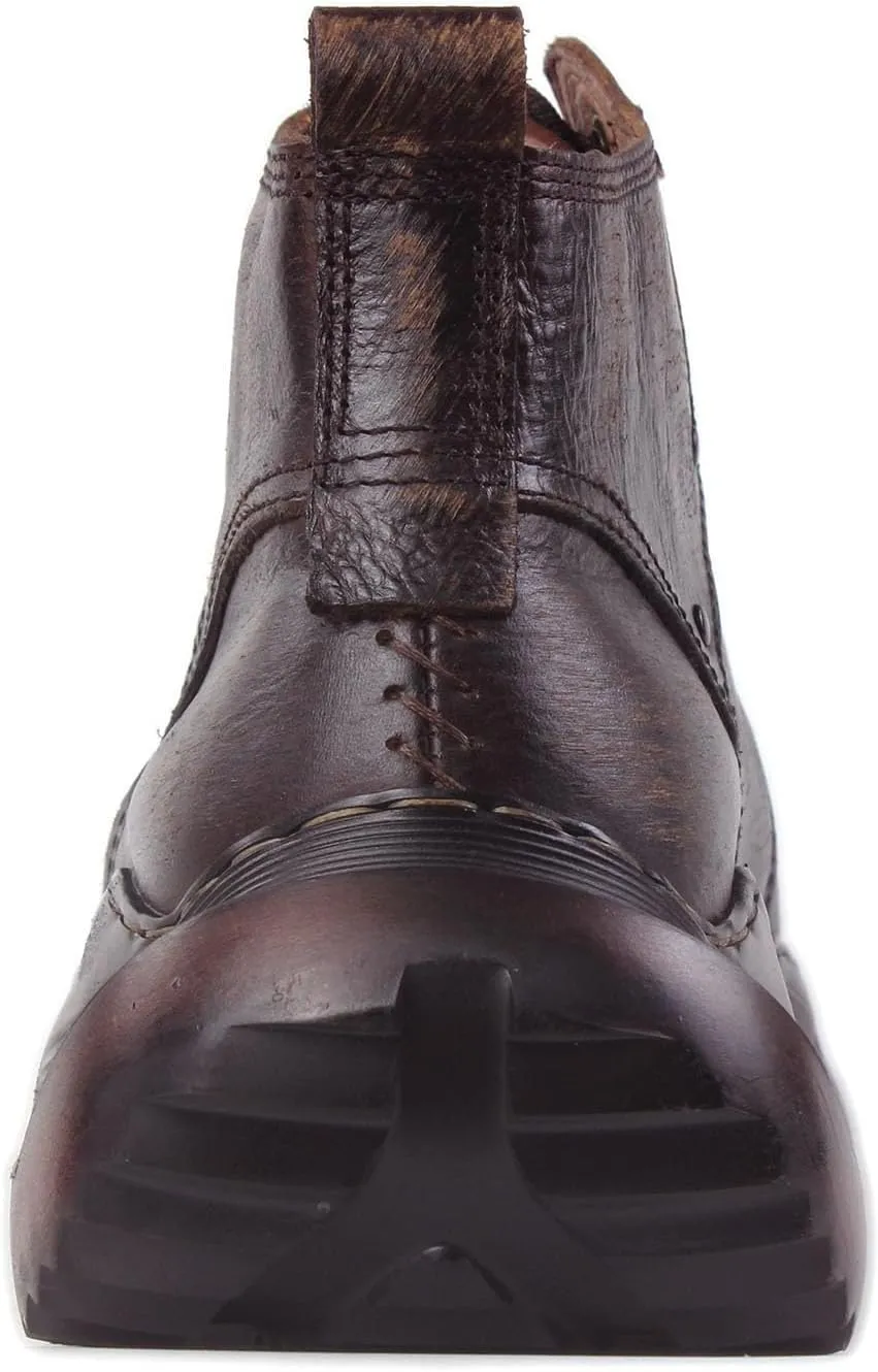 Mens Vintage Fashion Sneakers Retro Casual Shoes Calfskin Leather Chukka Moto Boots CD-5008-S-5-Vintage-US-R