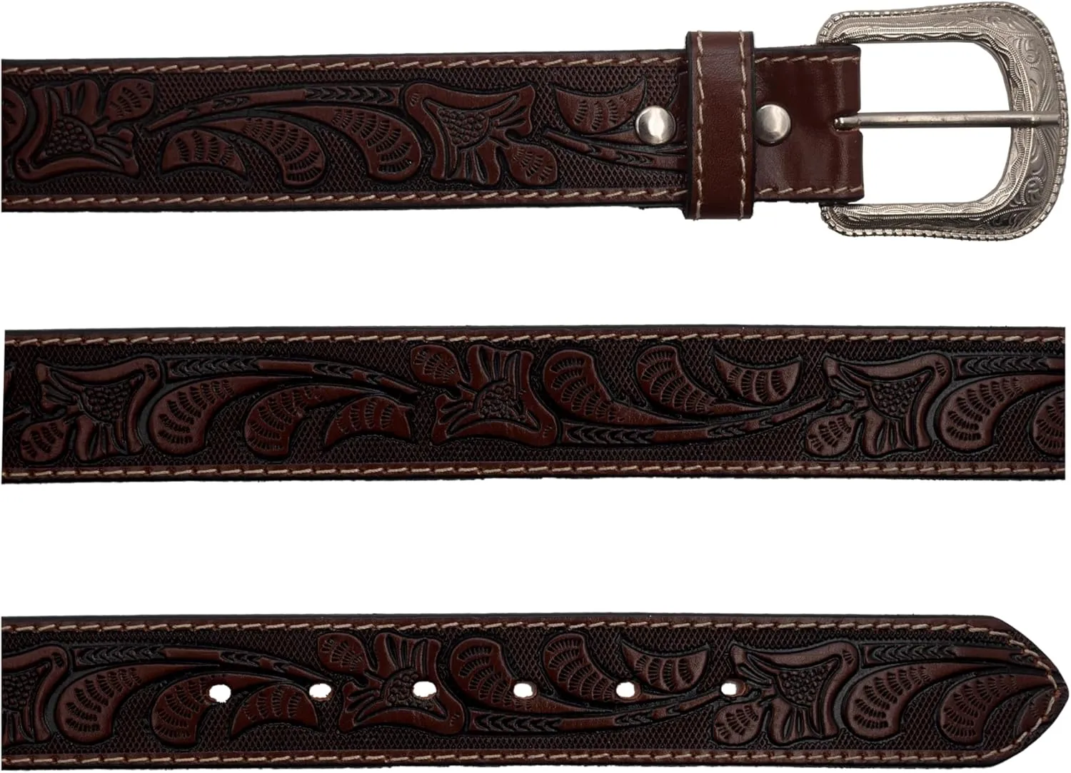 Men's Western Belt Cowboy Belt for Texas Men Country Style Fajas Vaqueras para Hombre Genuine Leather