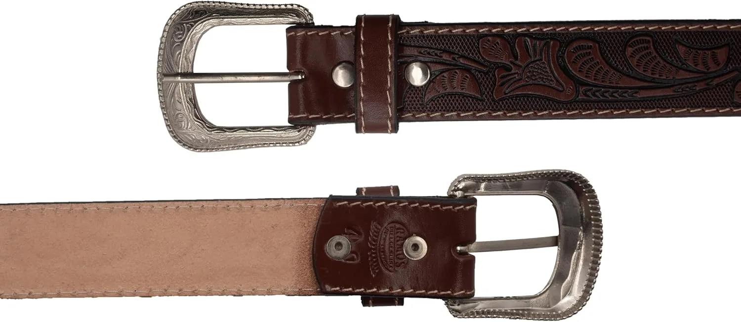 Men's Western Belt Cowboy Belt for Texas Men Country Style Fajas Vaqueras para Hombre Genuine Leather