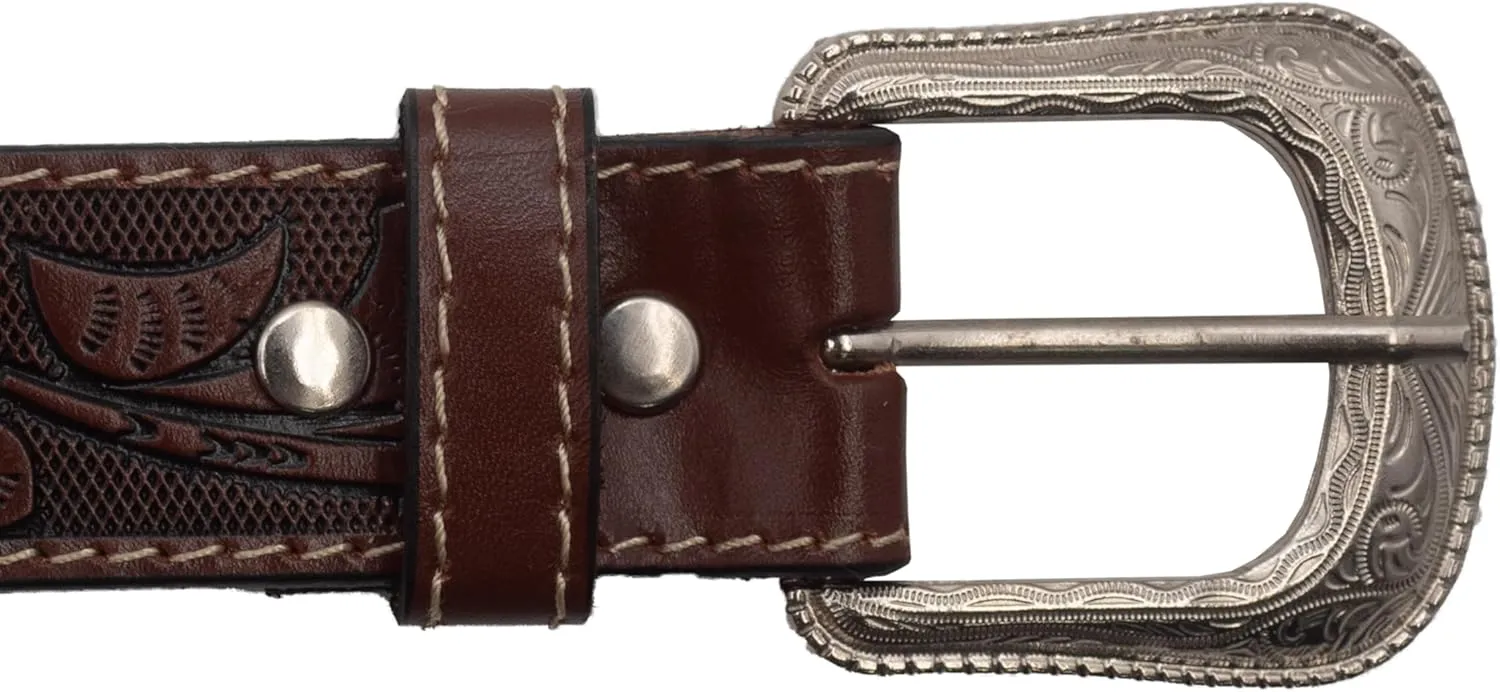 Men's Western Belt Cowboy Belt for Texas Men Country Style Fajas Vaqueras para Hombre Genuine Leather