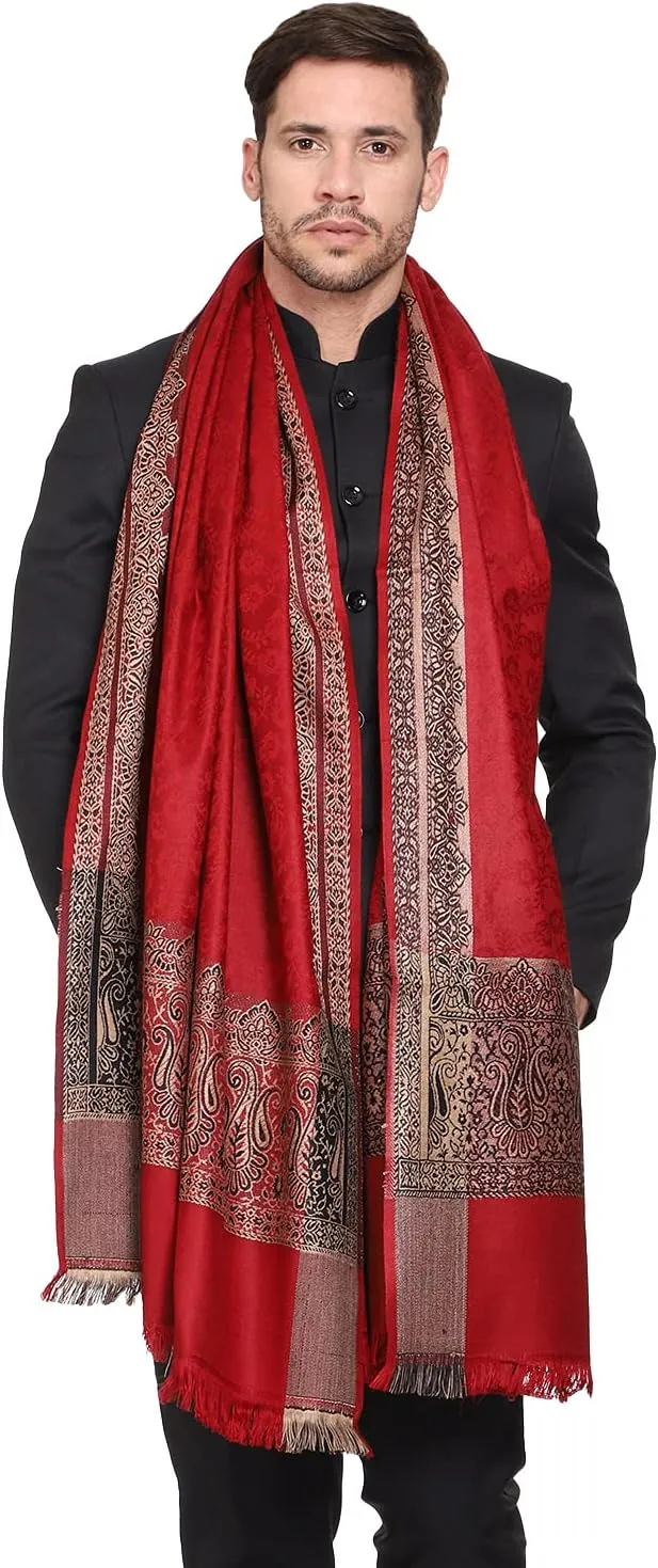 Men's Woven Acro Wool Gents Shawls, Muffler, Stoles for Men