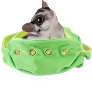Meow&Woof Sugar Glider Bonding Pouch Small Pet Carrier Bag Sling with Strap Critter Cuddler for Gliders Ferret, Rat, Hedgehog, Hamster Outdoor-Green