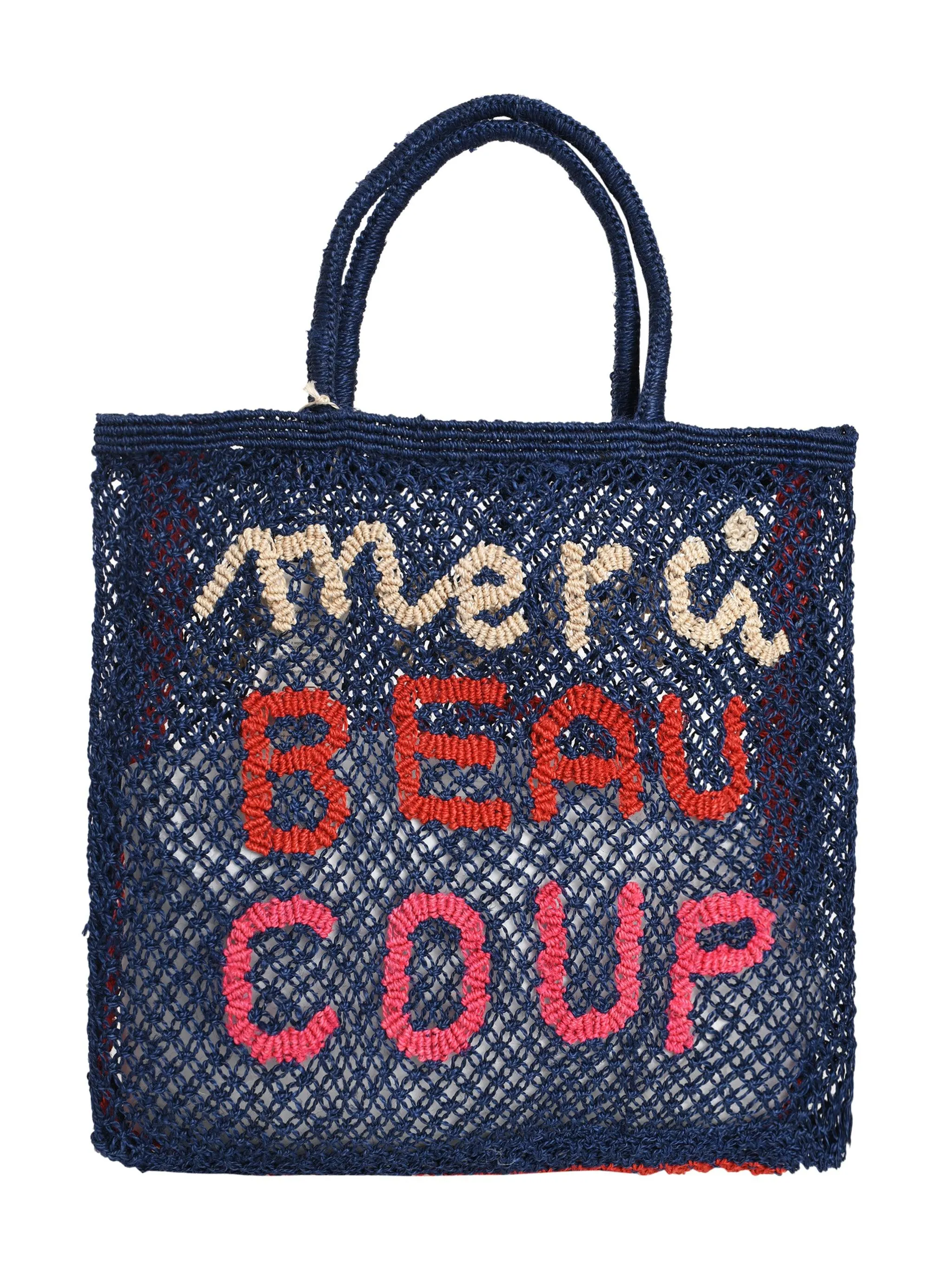MERCI BEAU COUP JUTE BAG