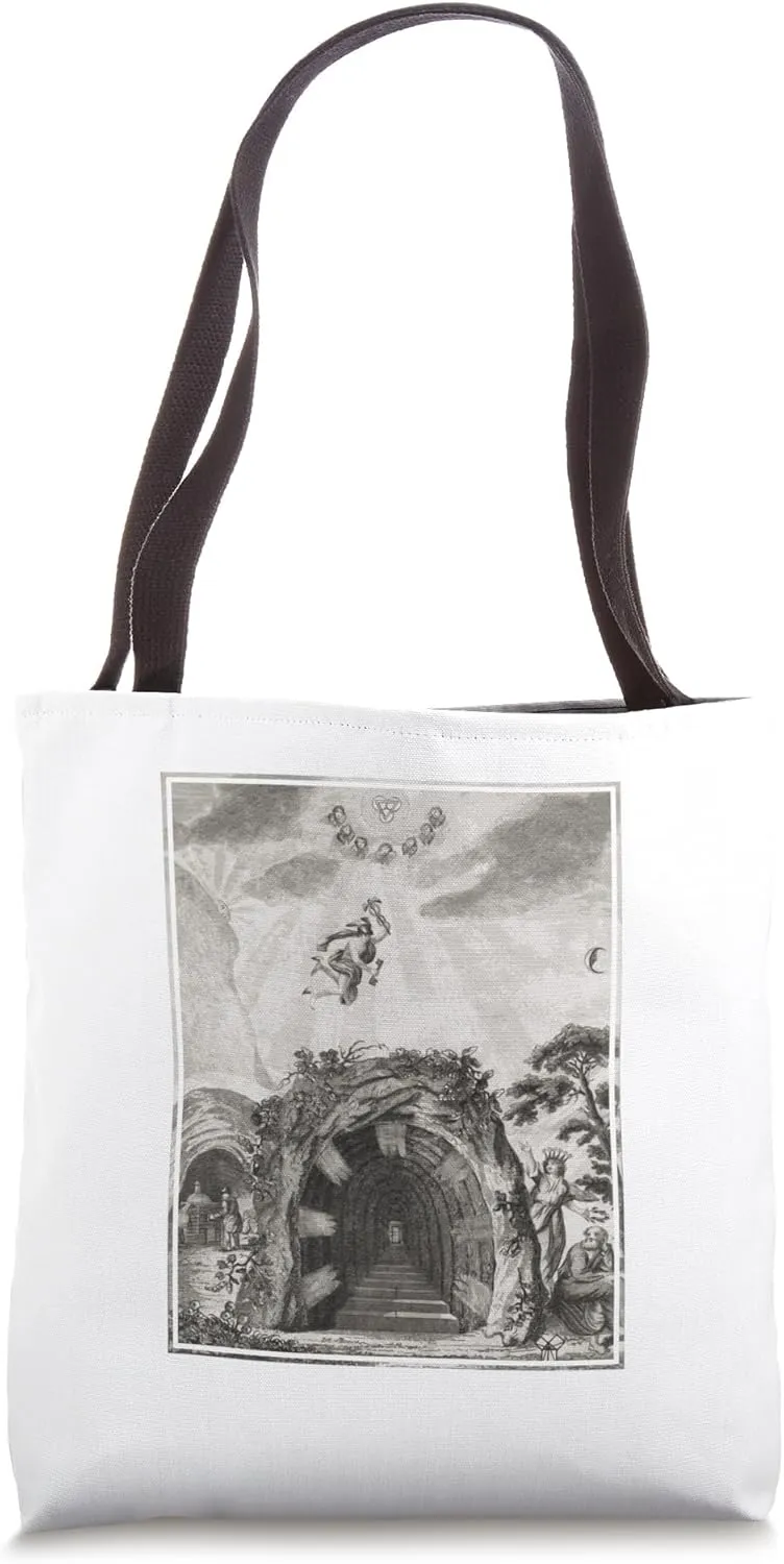 Mercury Hellenistic God Hermetic Cave Medieval Emblem Tote Bag