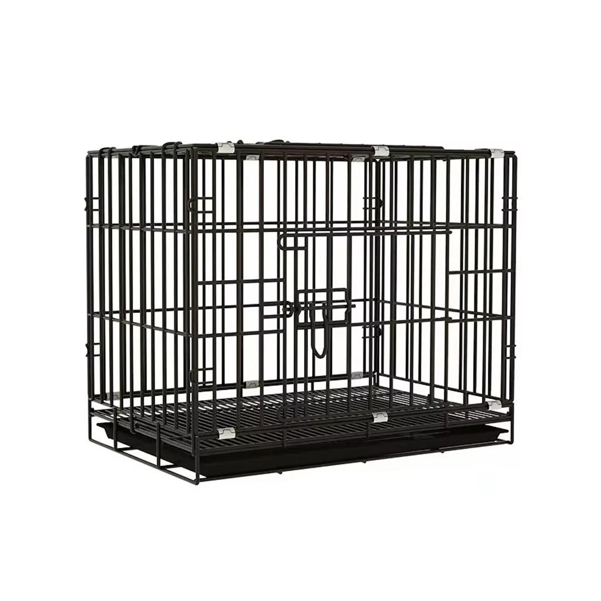 Metal Dog Crate Pet Cage with Divider for Puppies Cats Kennel Indoor Pet House