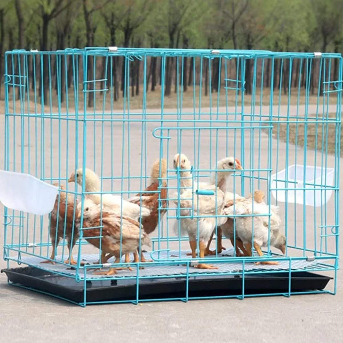 Metal Dog Crate Pet Cage with Divider for Puppies Cats Kennel Indoor Pet House