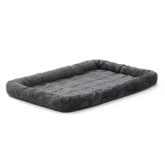 Midwest QuietTime Sheepskin Pet Bed Gray 24x18
