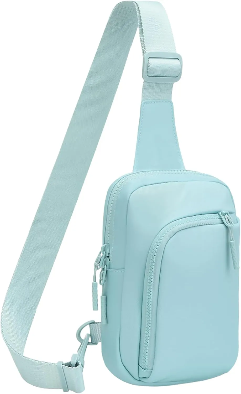 Mini Sling Bag for Men Women, 7.5 Inch Small Anti Theft Crossbody Reversible Nylon Chest Bag Fanny Pack for Travel Running Hiking (Blue)