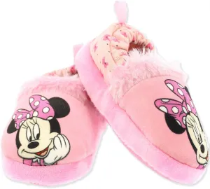 Minnie Mouse Toddler Girl's Plush A-Line Slippers