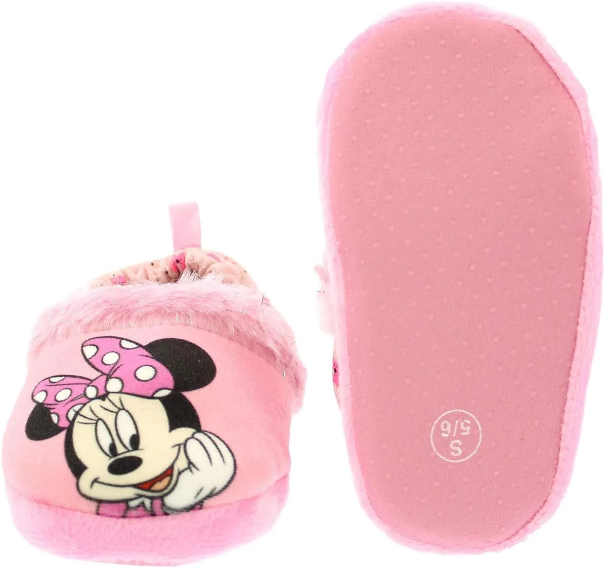 Minnie Mouse Toddler Girl's Plush A-Line Slippers