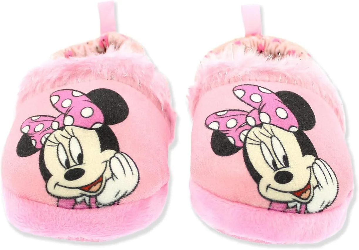 Minnie Mouse Toddler Girl's Plush A-Line Slippers
