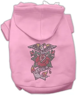 Mirage Pet Products 8-Inch Eagle Rose Nailhead Hoodies, X-Small, Pink