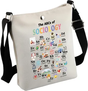 MNIGIU Sociology Crossbody Bag Sociologist Gift Sociology Lover Gift Sociology Student Graduation Gift