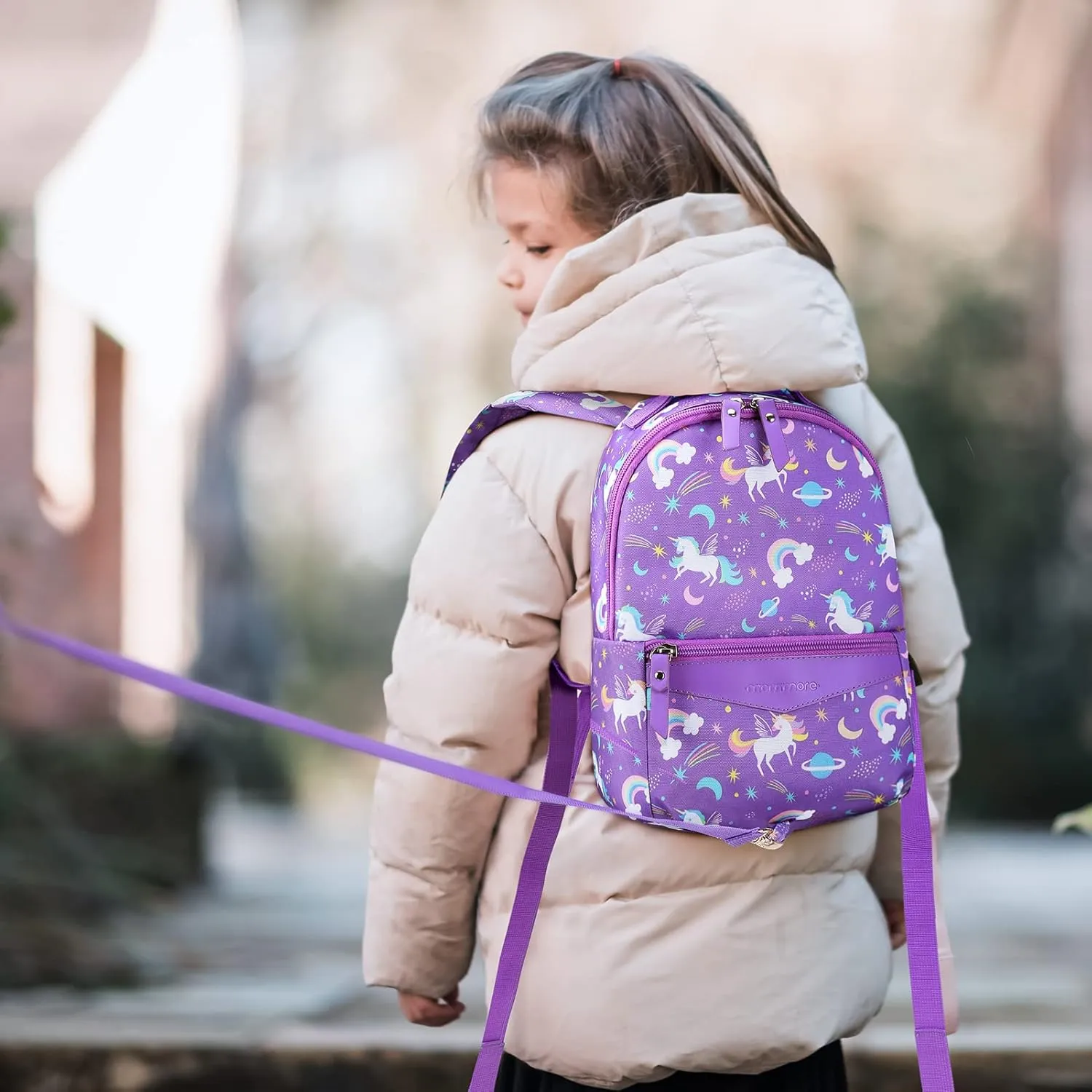 mommore Fashion Toddler Backpack Travel Kids Backpack with Small Toddler Leash Baby Bag
