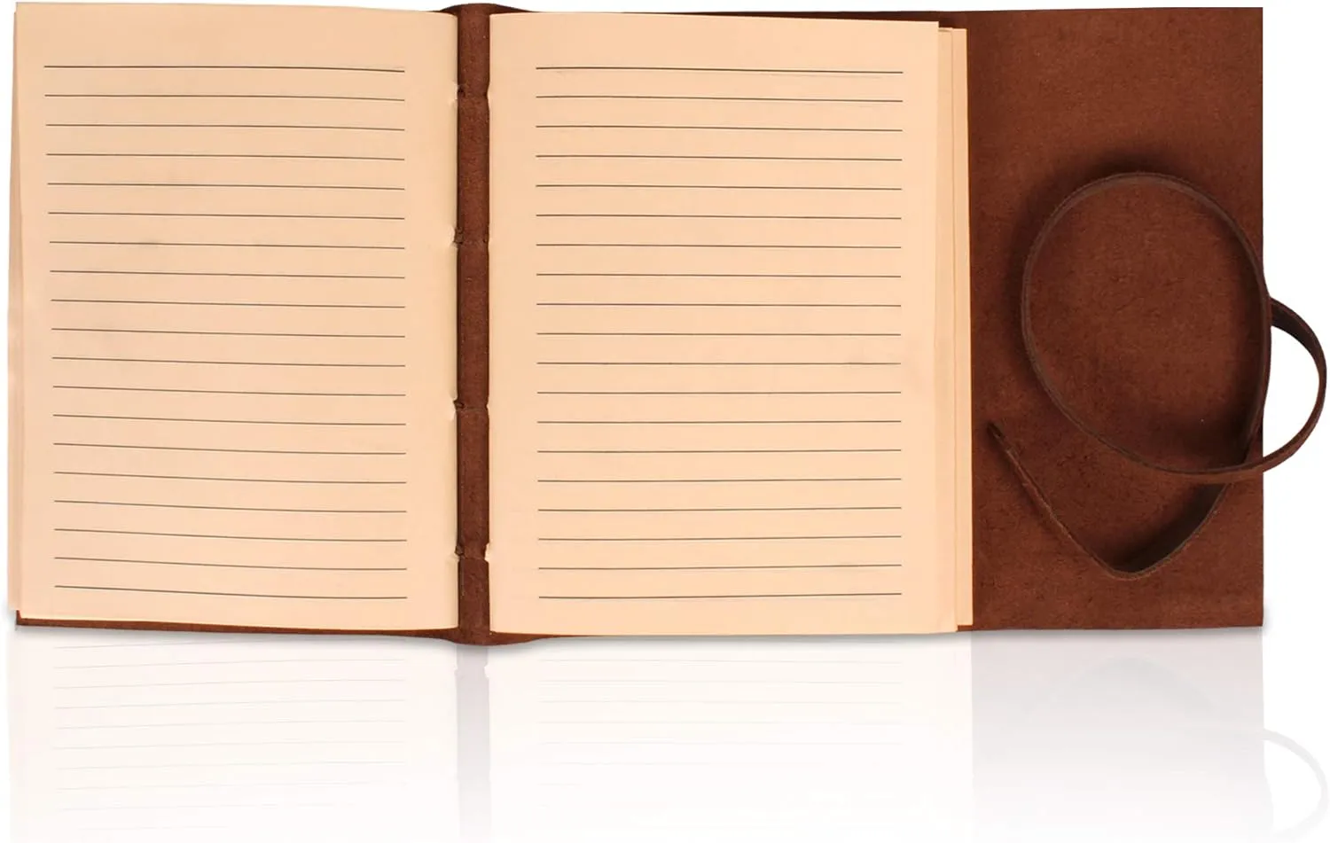 moonster Leather Journal with Embossed Heart Shape - Non Refillable 8x6″ Lined Notebook - 400 Pages College Ruled Kraft Paper - Inspirational Small Notebook - Leather Journals for Women