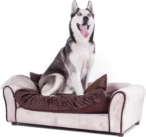 Moots Westerhill Pet Sofa Bed, Deluxe Sofa Pet Bed, Comfortable Sofa for Dogs, Dog Sofa Easy to Coordinate, Durable, Stylish and Easy to Clean Dog Sofas, Couch for Dogs, Khaki, Large
