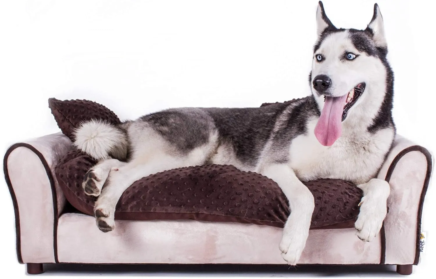 Moots Westerhill Pet Sofa Bed, Deluxe Sofa Pet Bed, Comfortable Sofa for Dogs, Dog Sofa Easy to Coordinate, Durable, Stylish and Easy to Clean Dog Sofas, Couch for Dogs, Khaki, Large
