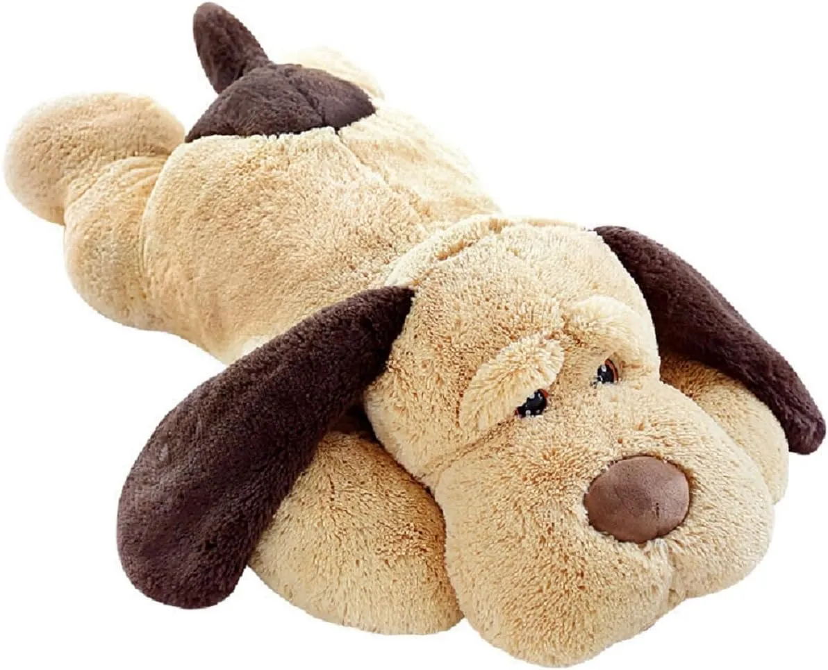 MorisMos Giant Dog Stuffed Animals, 31inch Large Dog Plush, Big Puppy Pillow for Kids, Girls, Boys, Brown