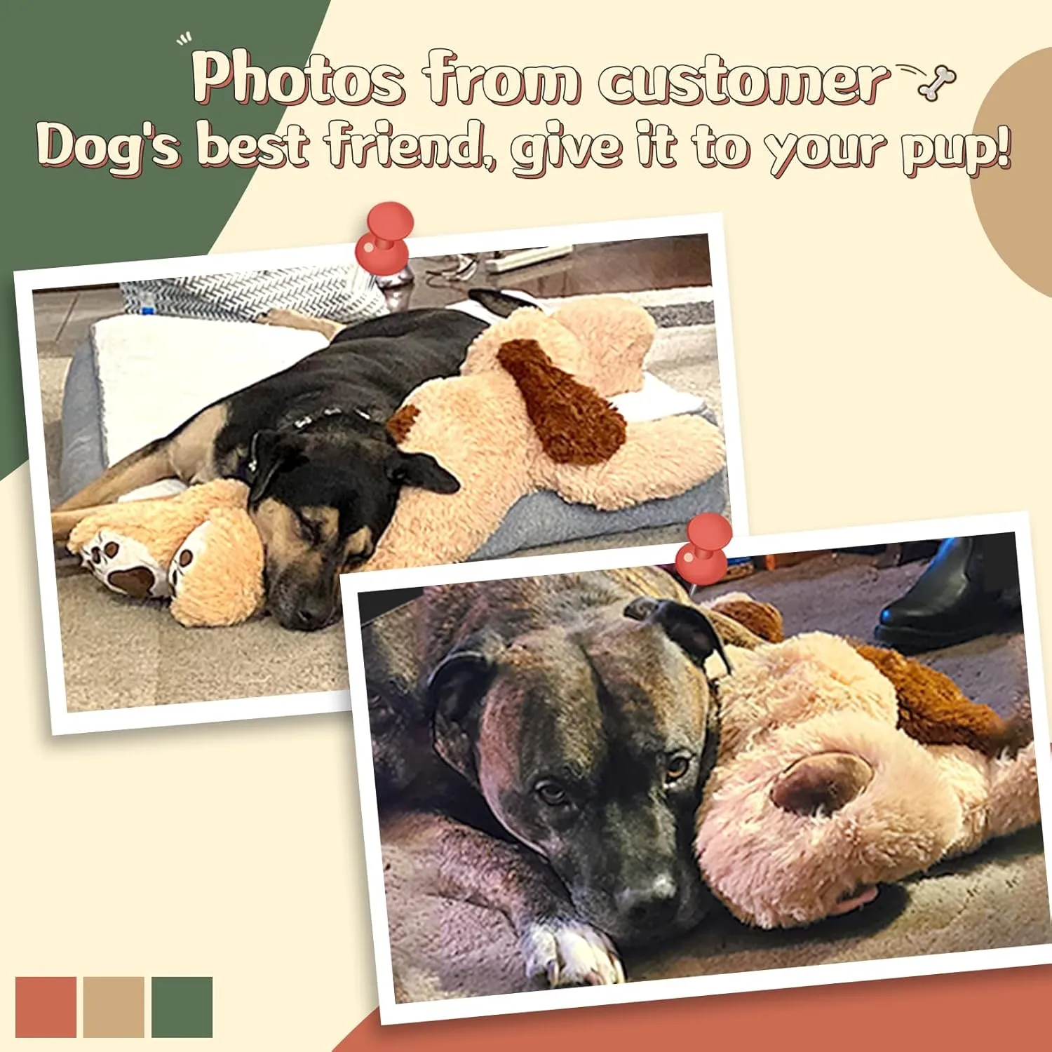 MorisMos Giant Dog Stuffed Animals, 31inch Large Dog Plush, Big Puppy Pillow for Kids, Girls, Boys, Brown