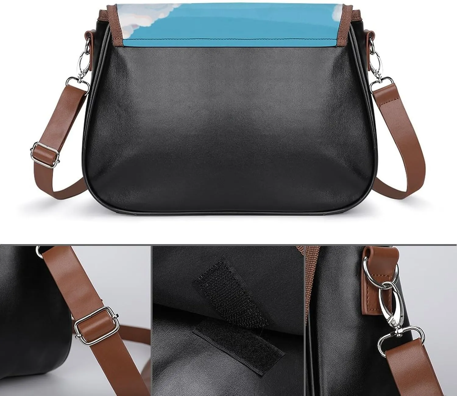 Mountain Cabin Moose Crossbody Bags for Women Travel Shoulder Bag Small Leather Cross Body Handbags