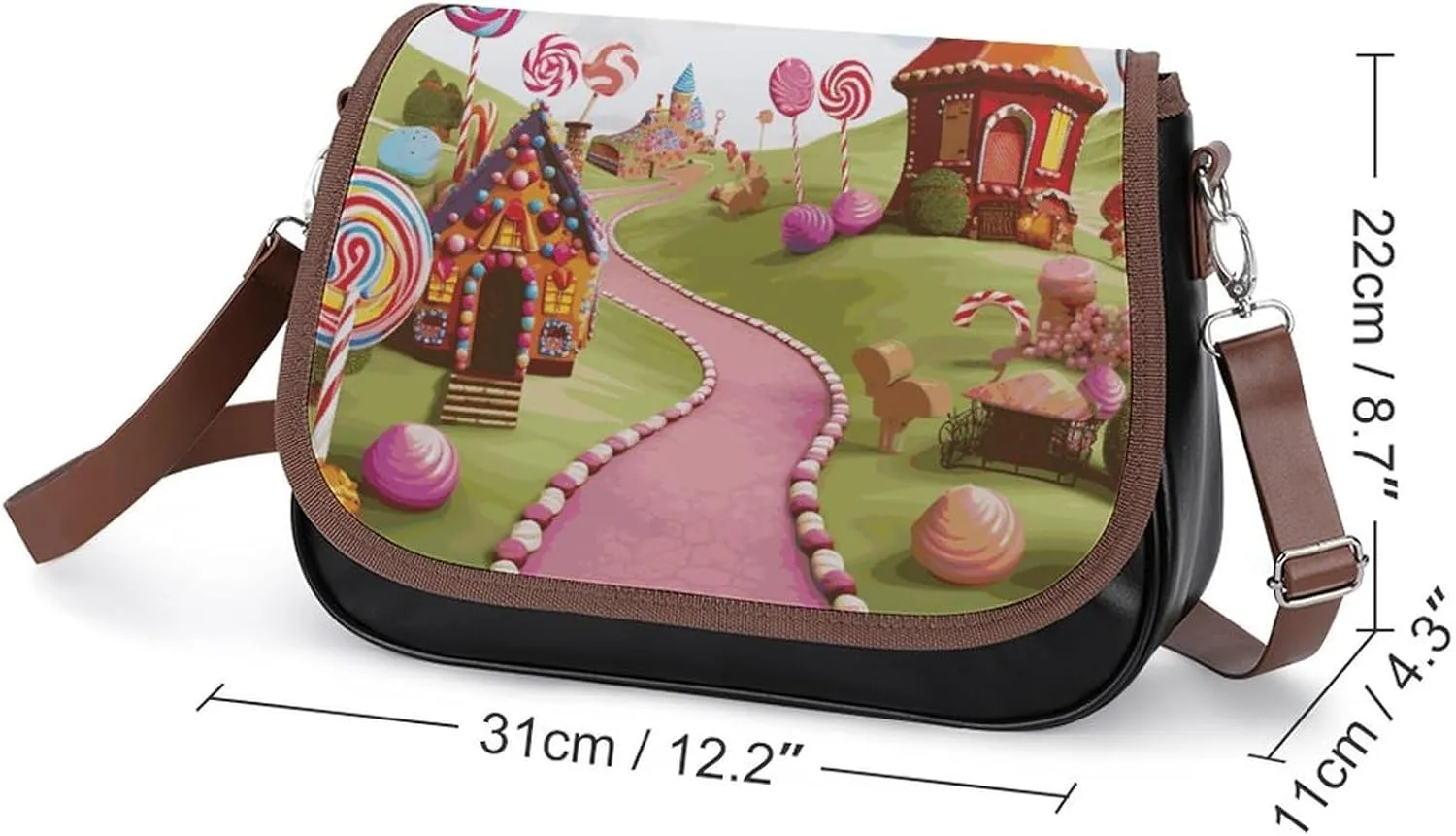Mountain Cabin Moose Crossbody Bags for Women Travel Shoulder Bag Small Leather Cross Body Handbags
