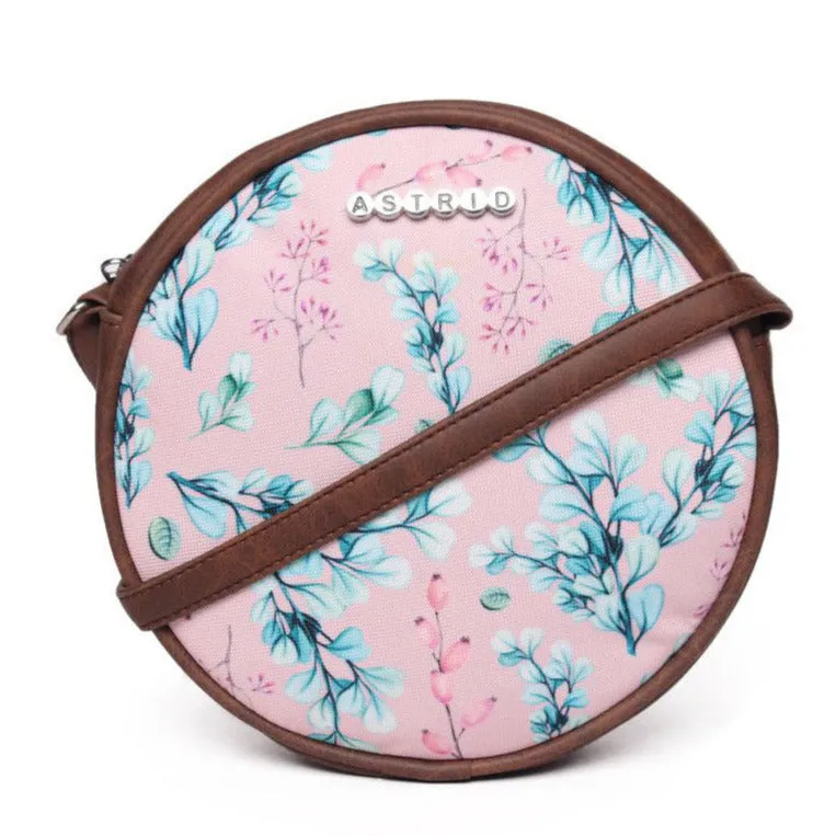 Multi Color Flower Print Womens Sling Bag Medium Size