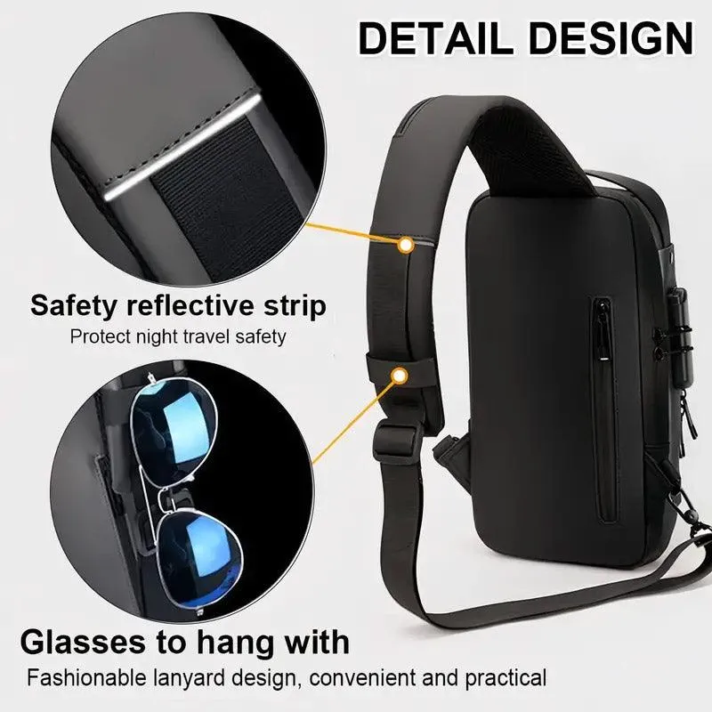 Multi-Function Password Lock Shoulder Bag Anti-Theft Crossbody Sling Bag Travel