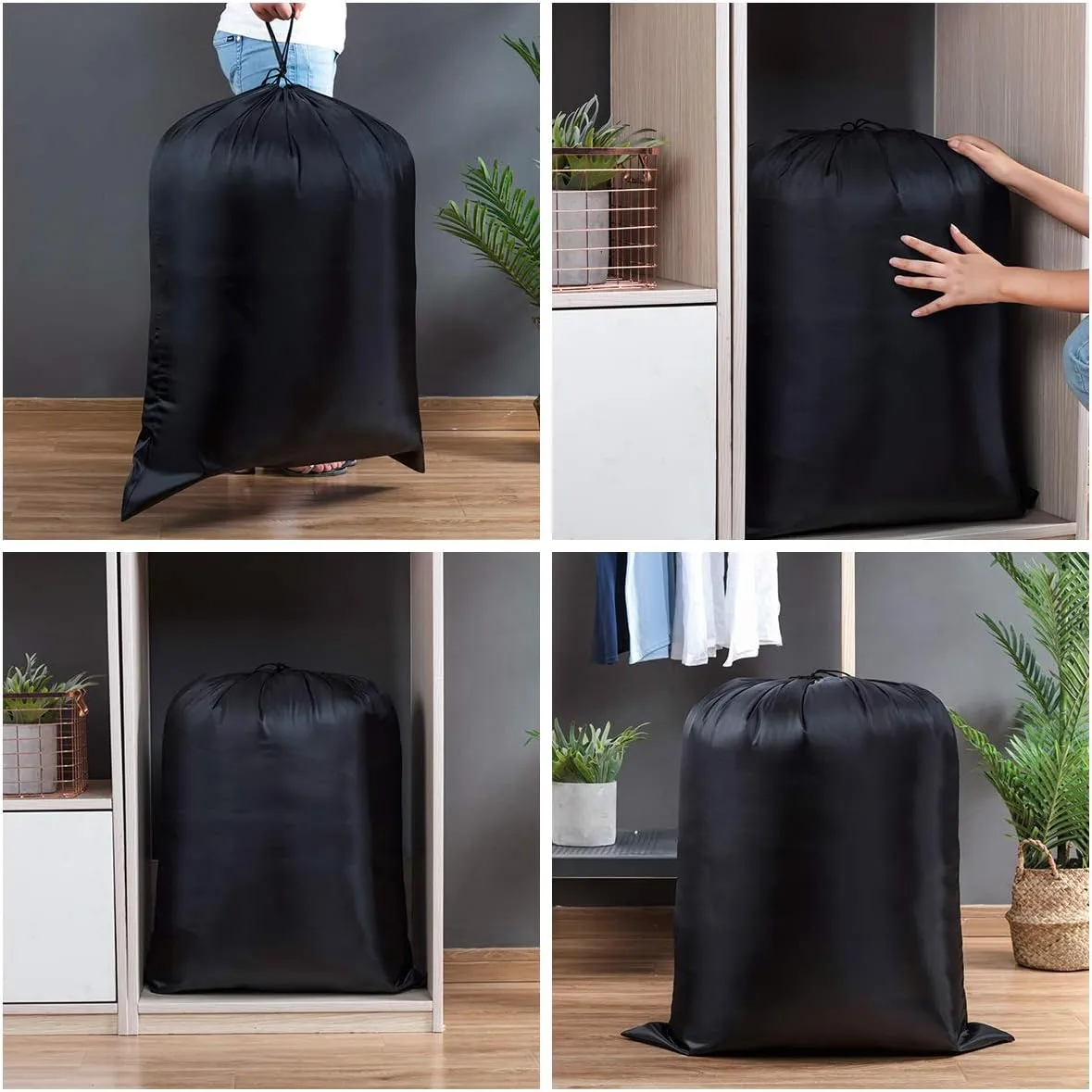 Multipurpose Extra Large Laundry Bag Storage Bag (37"x47", Pink)