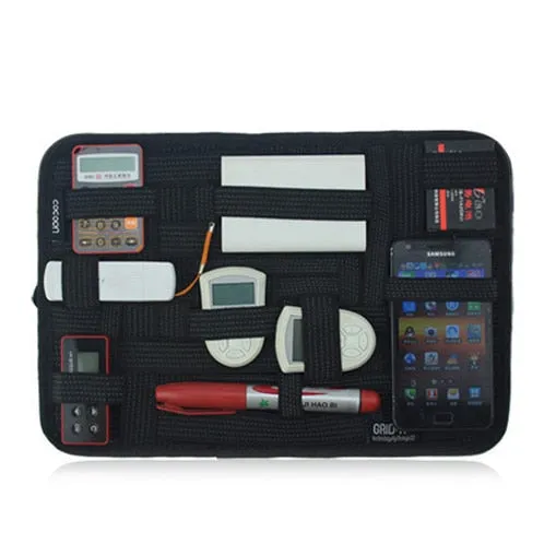 Multipurpose Travel Cord Elastic USB Bag for Electronic USB Phone Adapter Hard Disk Gadget