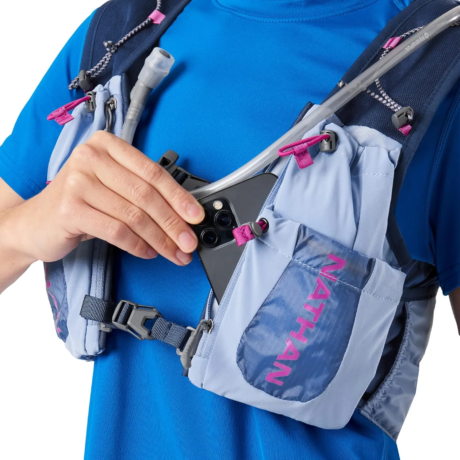 Nathan Vapor Airess 3.0 7 Liter Hydration Vest w/ 2L Bladder, Air Mesh Shoulder Straps, Front Pockets & Back Zipper Pocket, Breathable & Moisture Wicking