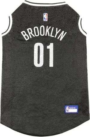 NBA PET Jersey Brooklyn NETS Basketball Dog Jersey, Large. Best Licensed Basketball Jersey for The Real Four-Legged Fan!
