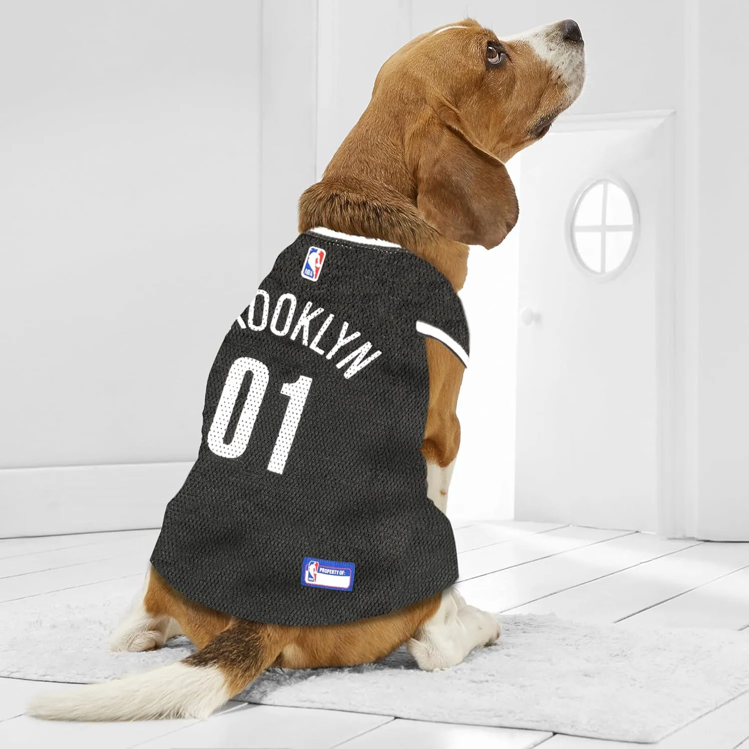 NBA PET Jersey Brooklyn NETS Basketball Dog Jersey, X-Large. Best Licensed Basketball Jersey for The Real Four-Legged Fan!