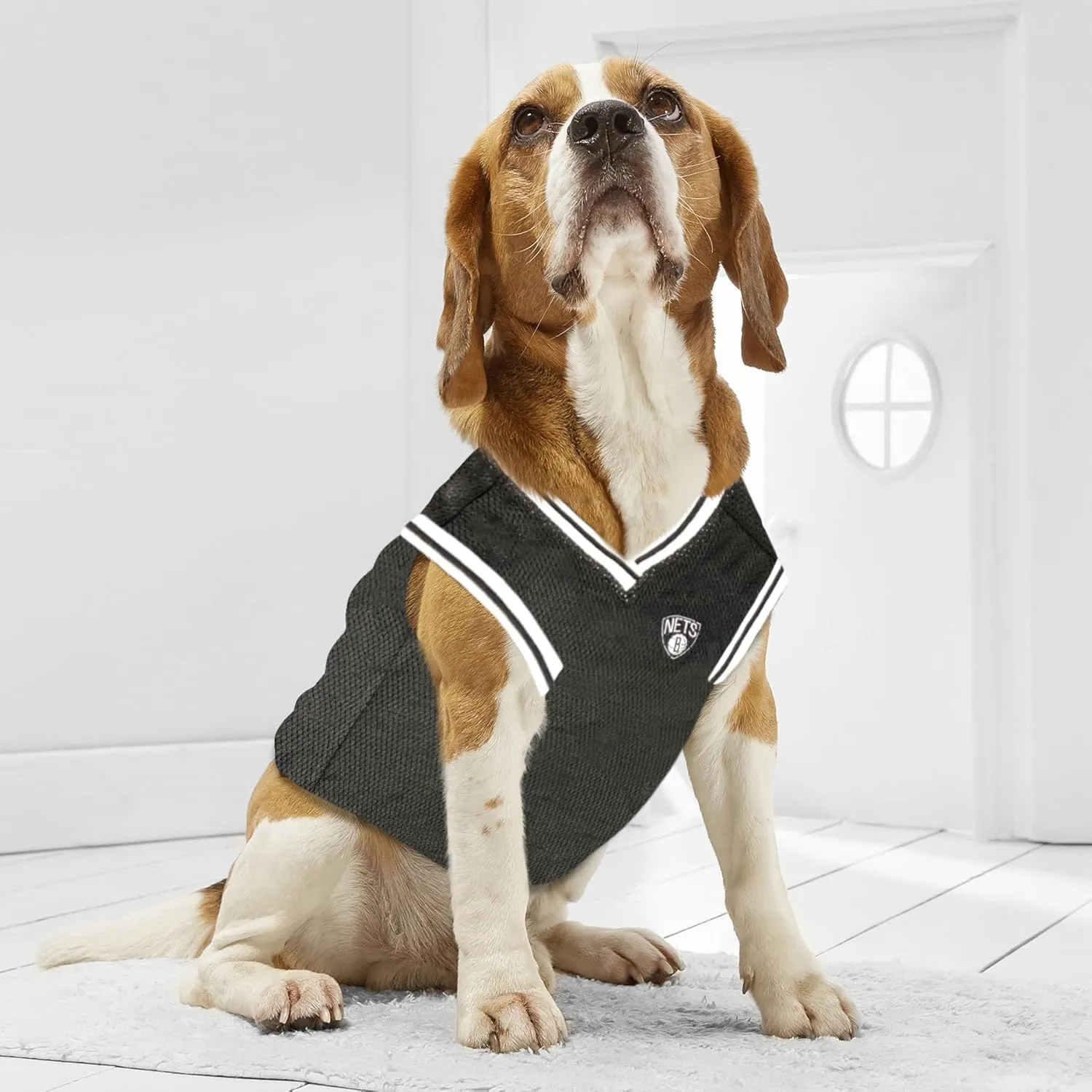 NBA PET Jersey Brooklyn NETS Basketball Dog Jersey, X-Large. Best Licensed Basketball Jersey for The Real Four-Legged Fan!