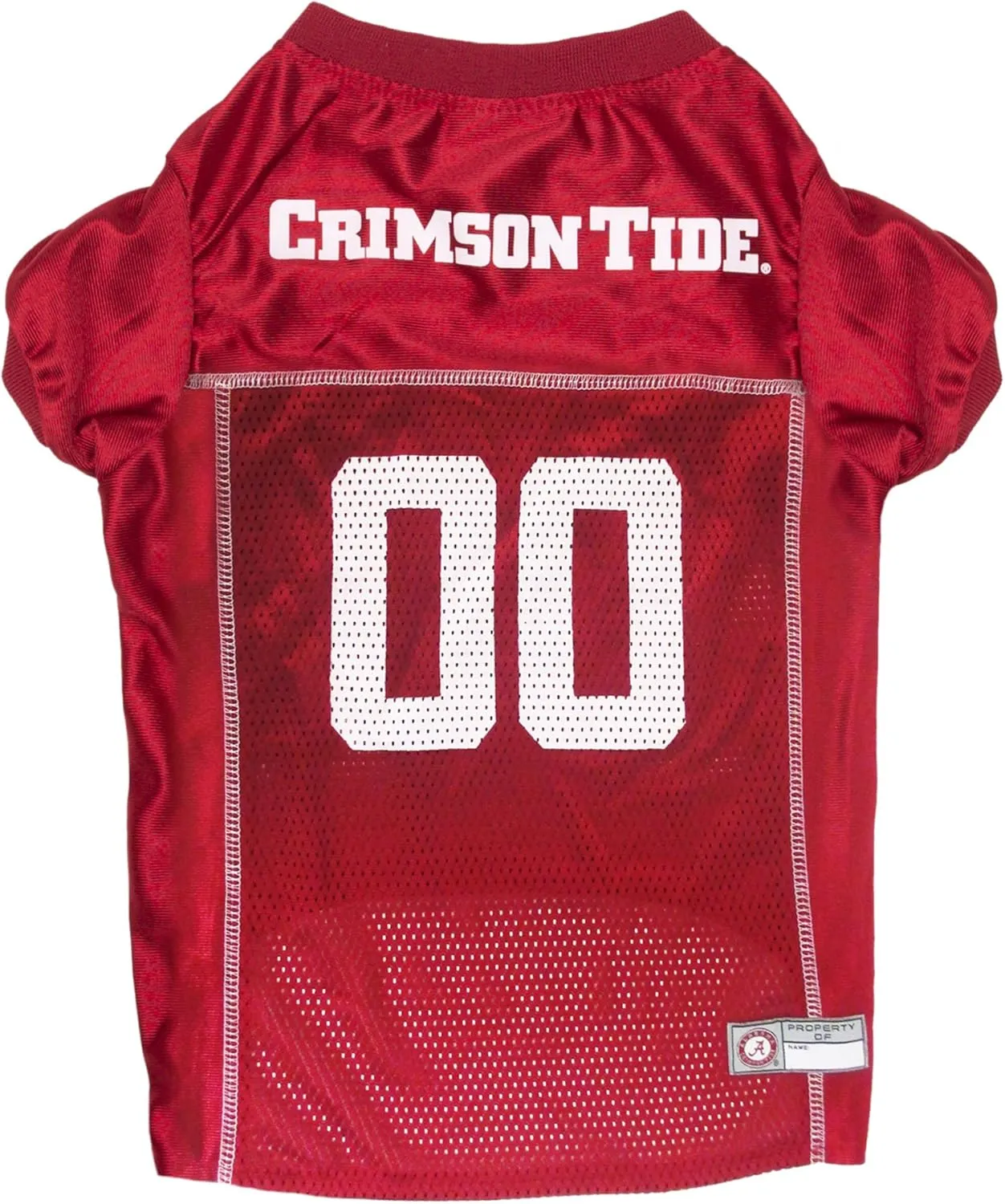 NCAA College Alabama Crimson Tide Mesh Jersey for Dogs & Cats, XXX-Large. Licensed Big Dog Jersey with Your Favorite Football/Basketball College Team