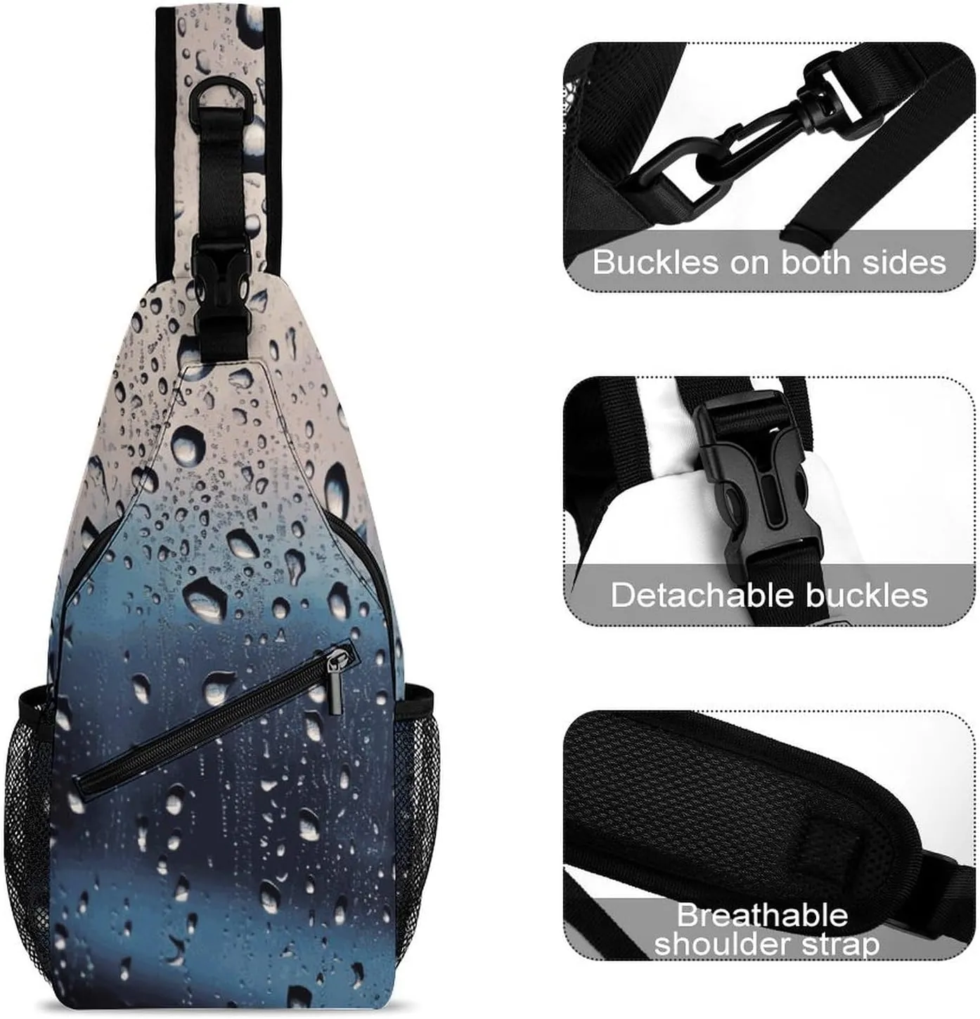 New Year Tiger Logo Design Crossbody Sling Bag, Travel Backpack, Hiking Sling Bags, Chest Bag, Shoulder Bags, Daypack