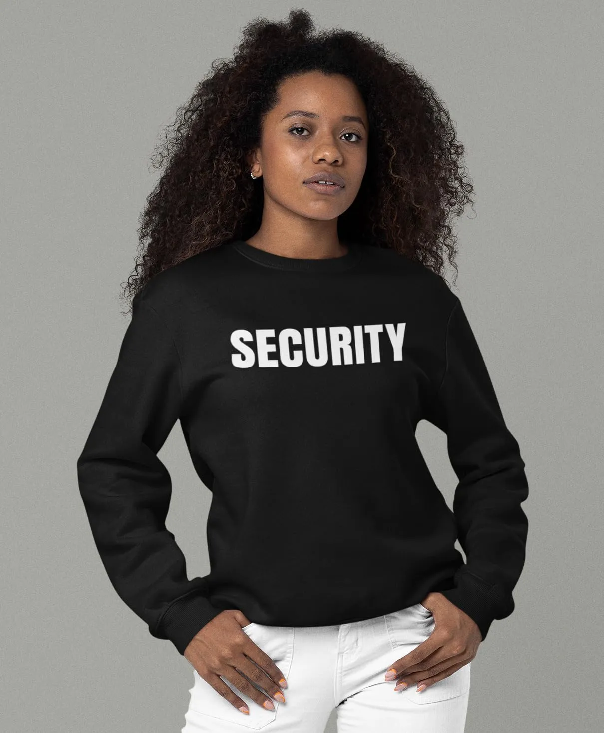 New York Fashion Police Security Guard Bouncer Event Party Safety Staff Sweatshirt Front & Back Print